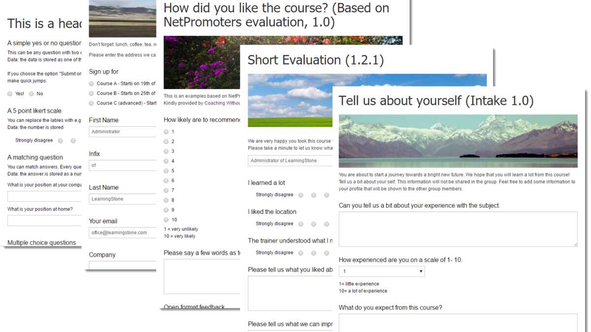 Forms @ LearningStone