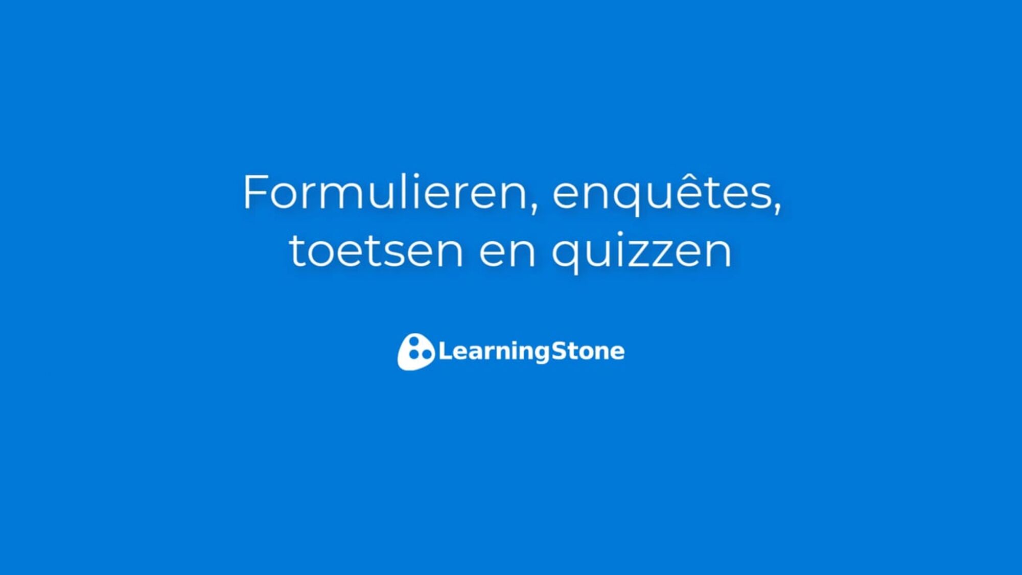 Formulieren, enquêtes, toetsen & quizzen NL