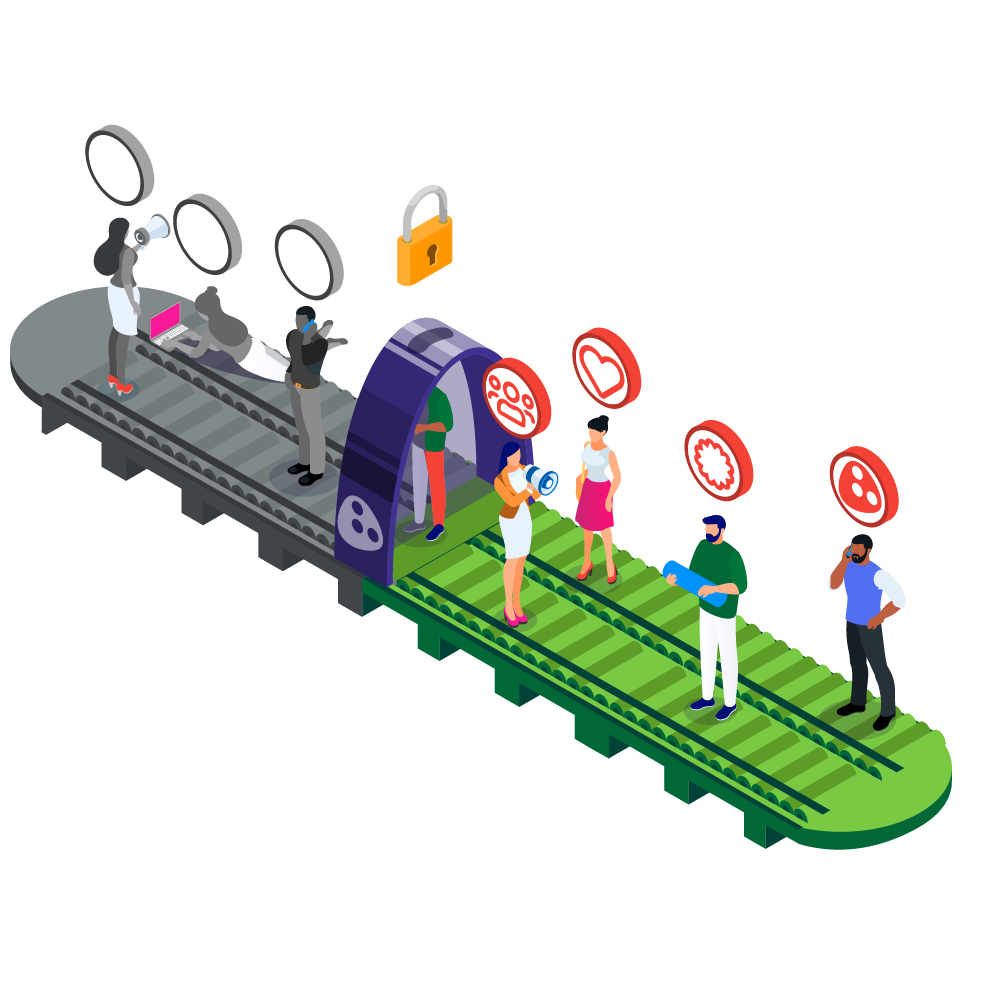 Trainees and coachees online with LearningStone